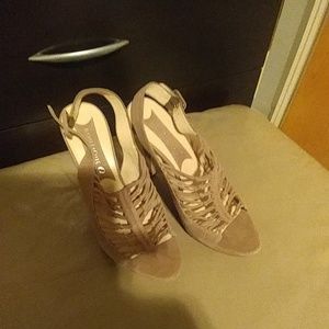 Beige open toe sandals